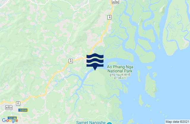 Amphoe Takua Thung, Thailandの潮見表地図