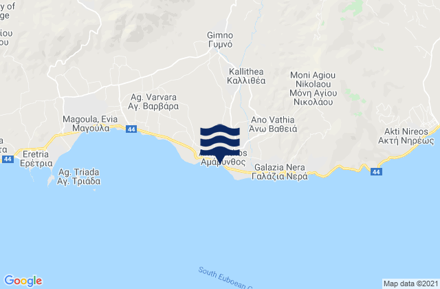 Amárynthos, Greeceの潮見表地図