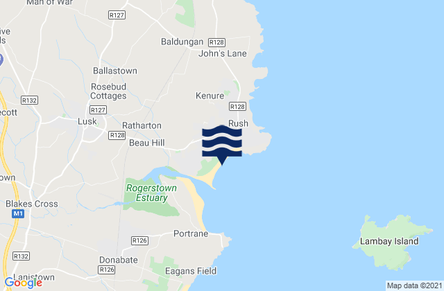 An Ros, Irelandの潮見表地図