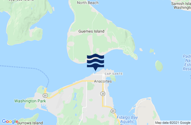 Anacortes (Guemes Channel), United Statesの潮見表地図
