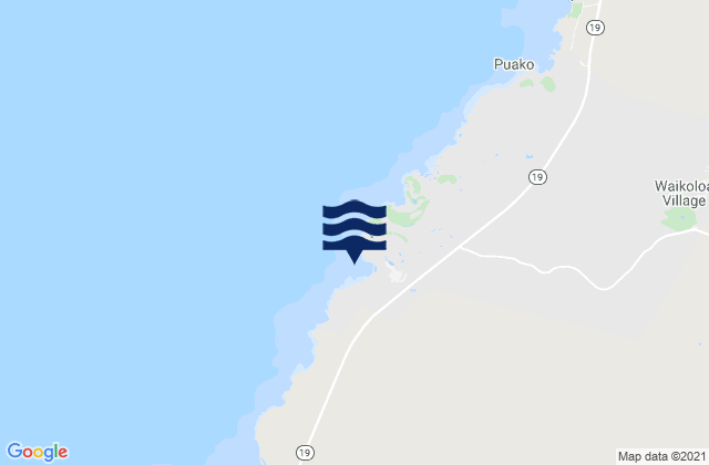 Anaehoomalu Bay_A-Bay, United Statesの潮見表地図