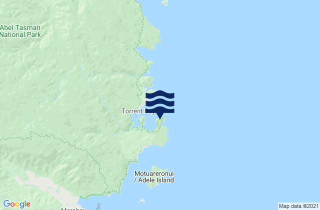 Anapai Bay Abel Tasman, New Zealandの潮見表地図