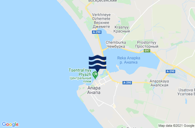 Anapskaya, Russiaの潮見表地図