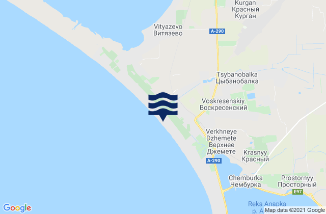 Anapskiy Rayon, Russiaの潮見表地図