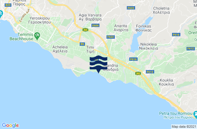 Anaríta, Cyprusの潮見表地図