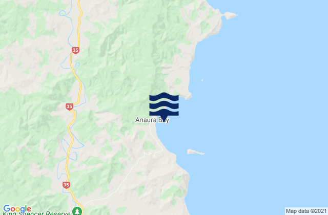 Anaura Bay, New Zealandの潮見表地図