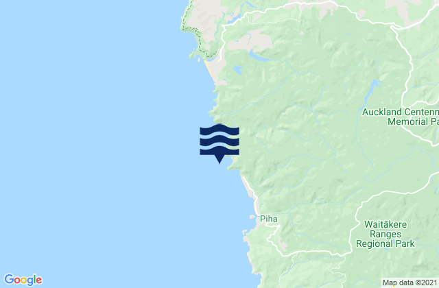 Anawhata, New Zealandの潮見表地図