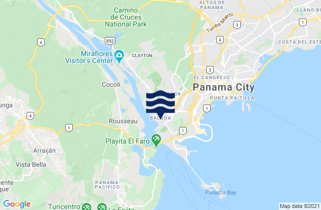 Ancón, Panamaの潮見表地図
