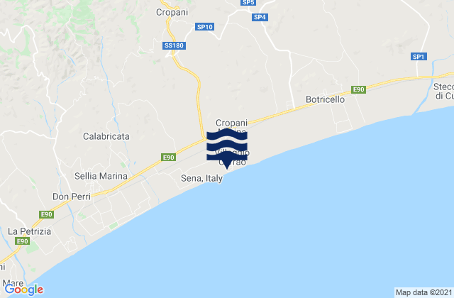 Andali, Italyの潮見表地図