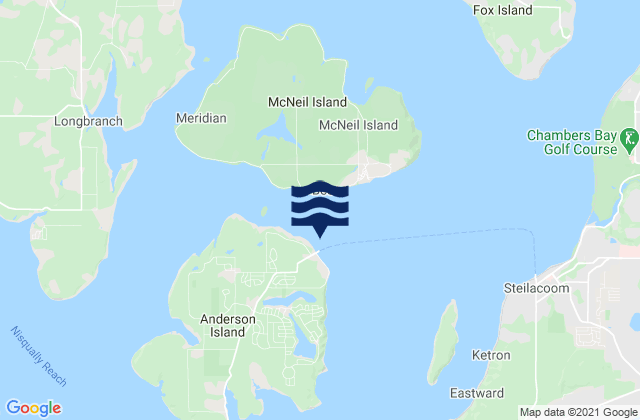 Anderson Island, United Statesの潮見表地図