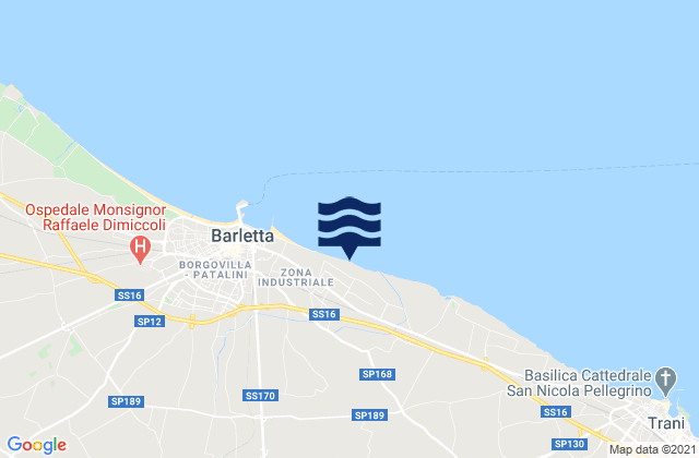 Andria, Italyの潮見表地図