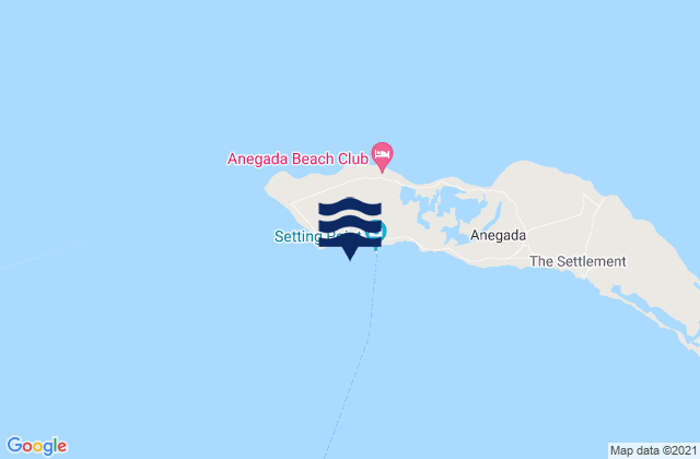 Anegada Island, British Virgin Islandsの潮見表地図