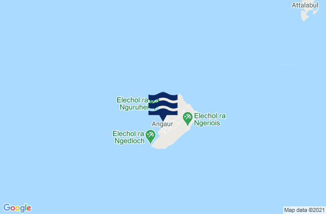Angaur State, Palauの潮見表地図