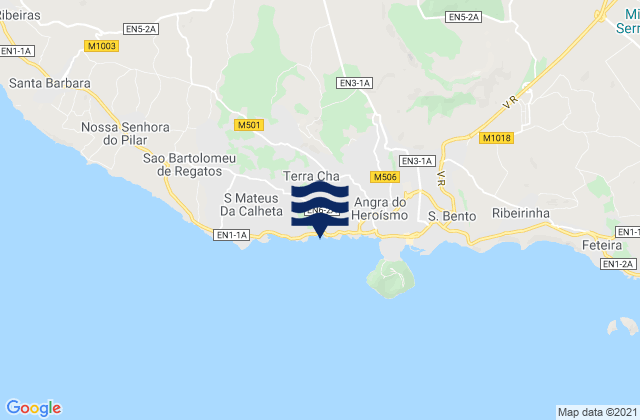 Angra do Heroísmo, Portugalの潮見表地図