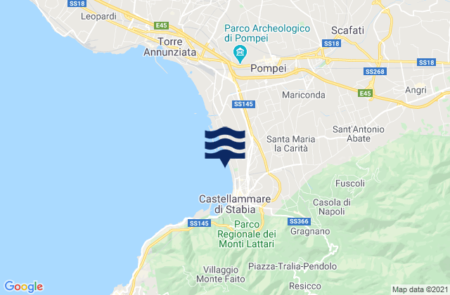 Angri, Italyの潮見表地図