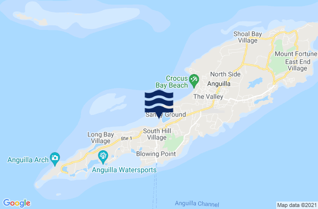 Anguillaの潮見表地図