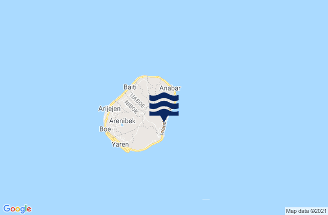 Anibare District, Nauruの潮見表地図