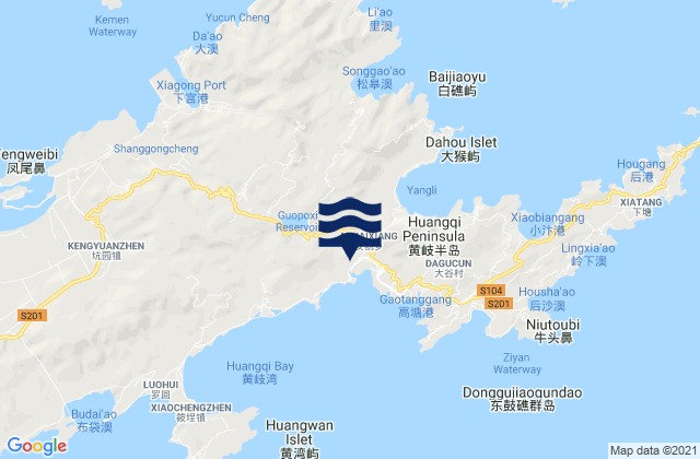 Ankai, Chinaの潮見表地図