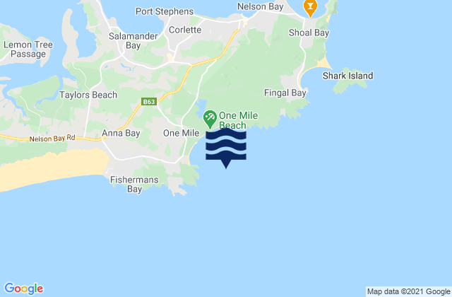 Anna Bay, Australiaの潮見表地図