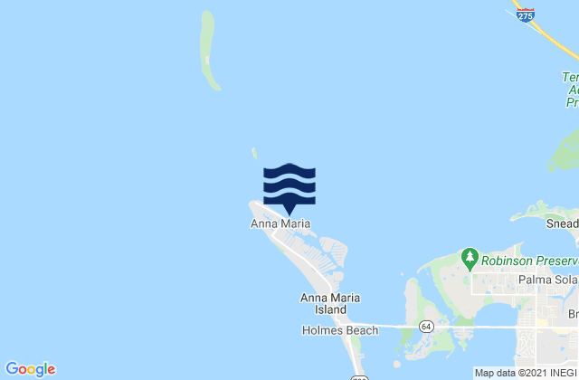 Anna Maria Key (City Pier), United Statesの潮見表地図