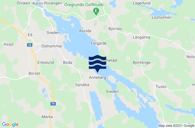 Anneberg, Swedenの潮見表地図