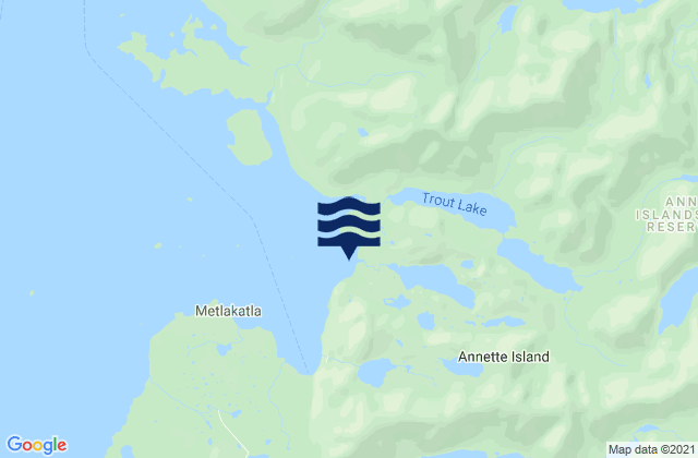 Annette Island Reserve, United Statesの潮見表地図