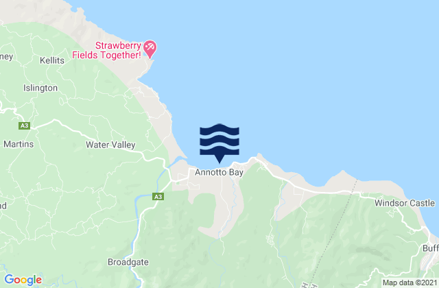 Annotto Bay, Jamaicaの潮見表地図