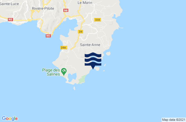 Anse Trabaud, Martiniqueの潮見表地図