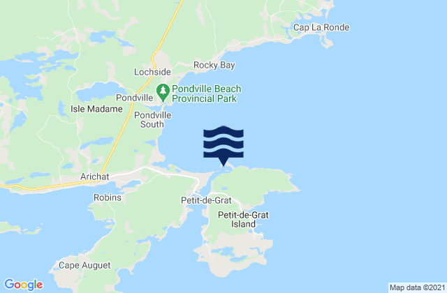 Anse à la Digue, Canadaの潮見表地図