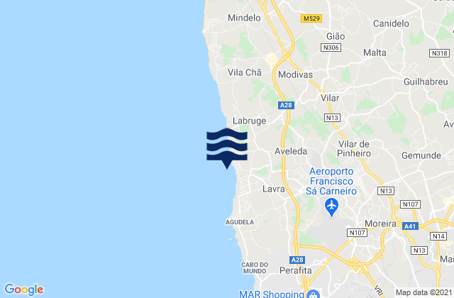 Anta, Portugalの潮見表地図