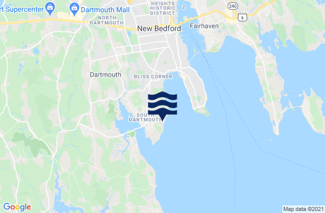Anthonys, United Statesの潮見表地図