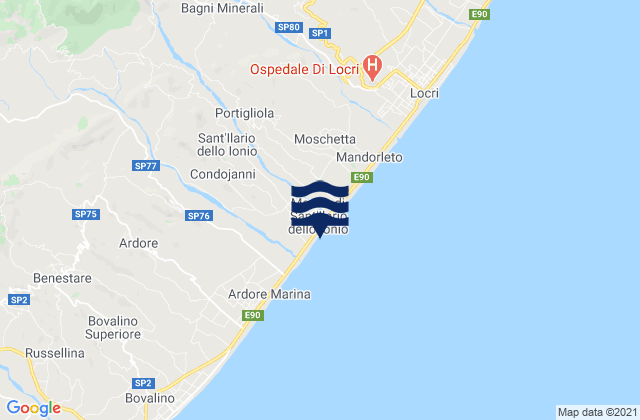 Antonimina, Italyの潮見表地図