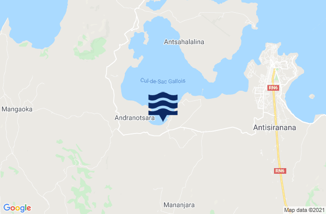Antsiranana II, Madagascarの潮見表地図