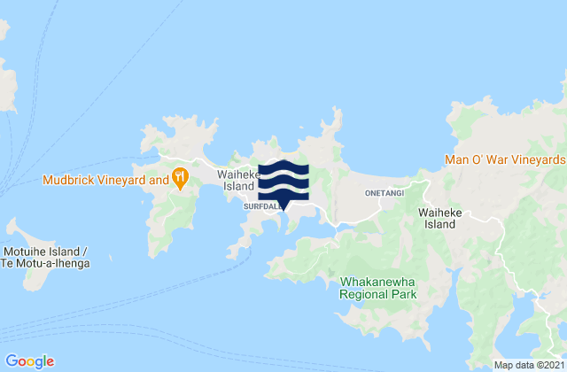 Anzac Bay, New Zealandの潮見表地図