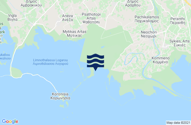 Anéza, Greeceの潮見表地図