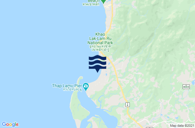 Ao Khao Lak, Thailandの潮見表地図