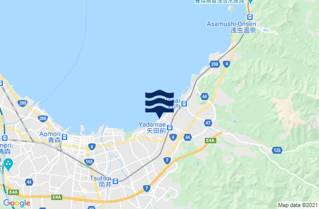 Aomori-ken, Japanの潮見表地図