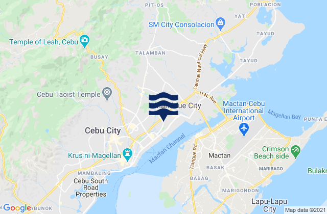 Apas, Philippinesの潮見表地図