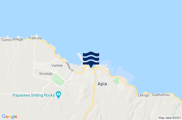 Apia, Samoaの潮見表地図