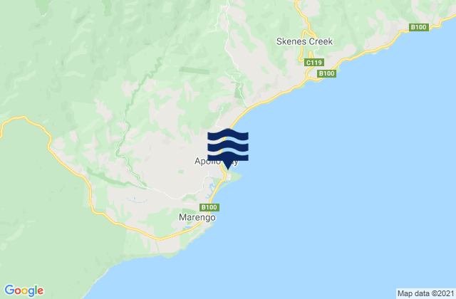Apollo Bay, Australiaの潮見表地図