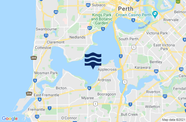 Applecross, Australiaの潮見表地図