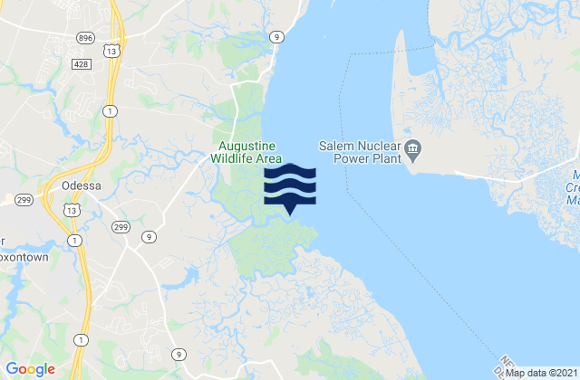 Appoquinimink River entrance, United Statesの潮見表地図