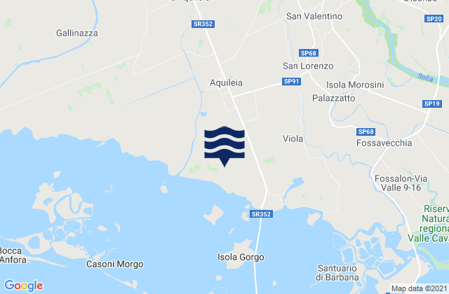 Aquileia, Italyの潮見表地図