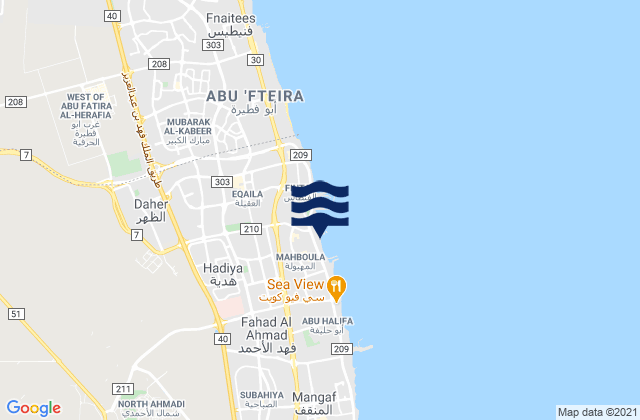 Ar Riqqah, Kuwaitの潮見表地図