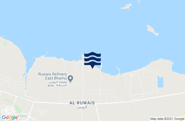Ar Ruways, United Arab Emiratesの潮見表地図
