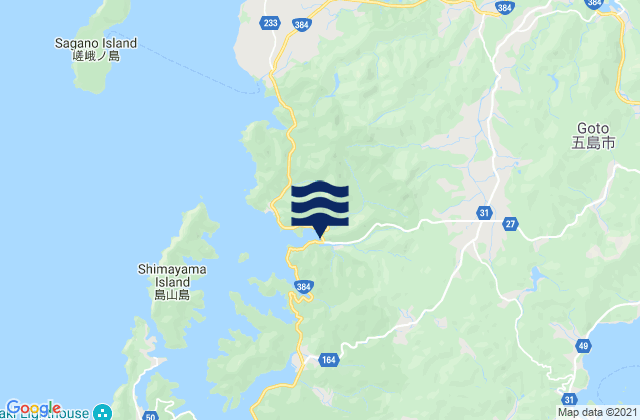 Arakawa (Tamanoura), Japanの潮見表地図