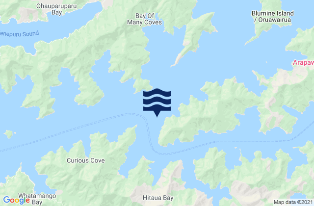 Arapawa Island, New Zealandの潮見表地図