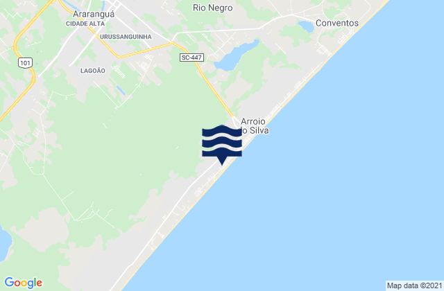 Araranguá, Brazilの潮見表地図