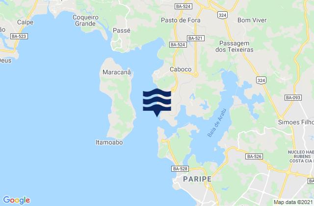 Aratu, Brazilの潮見表地図