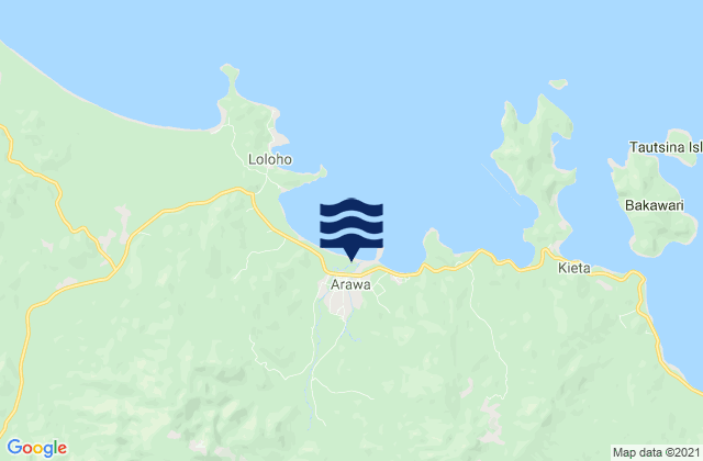Arawa, Papua New Guineaの潮見表地図